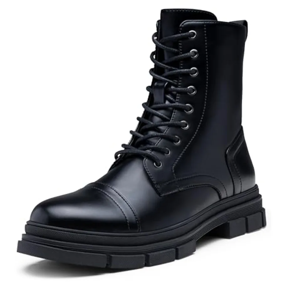 

Jousen Men's Boots Fashion High Top Motorcycle Boots Waterproof Boots for Men