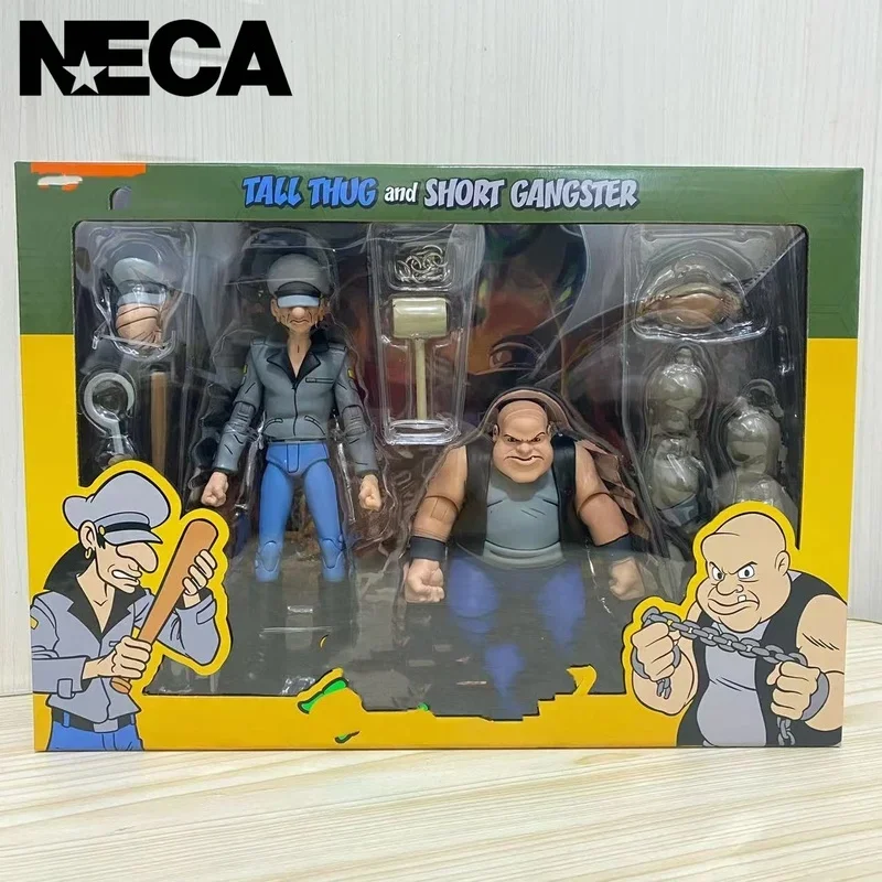 

Подлинная Neca 54304 Черепаха ниндзя, высокий банд и короткий гангстер, экшн-фигурка, Коллекционная модель игрушки