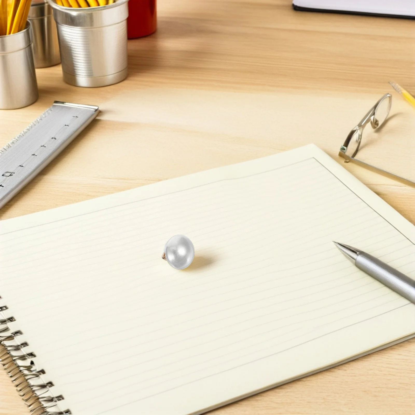 

20 Pcs Imitation Pearl Buttons Crafting Sewing for Clothes Half Round Sweater White