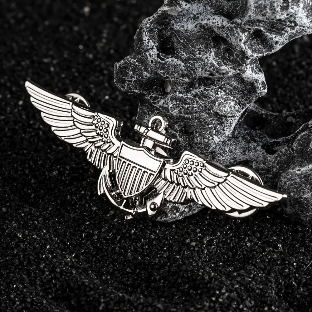 1 قطعة أجنحة الولايات المتحدة القيادة العسكرية ماستر طيار أجنحة معدنية شارة دبوس بروش