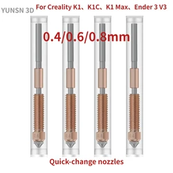 Bocal de impressão de alto fluxo atualizado, Creality K1C, K1C,Ender-3, V3, Impressora 3D Hotend, K1 Quick-Swap