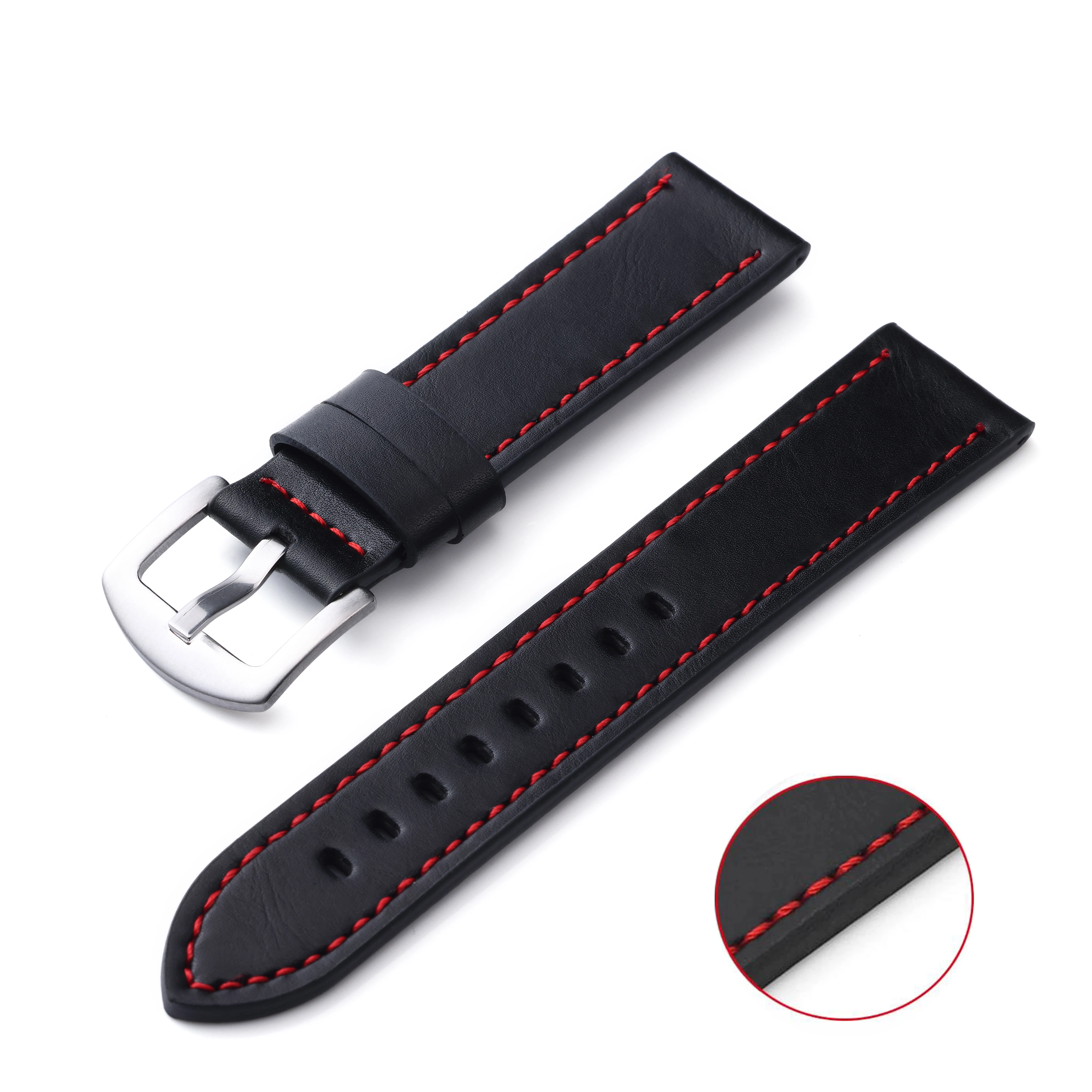 20mm 22mm Strap For Samsung Galaxy Watch 4 44mm 40mm 5 Pro Active 2 Gear S3 Leather Correa Bracelet for Amazfit GTS/2/2E/GTS2 image 3