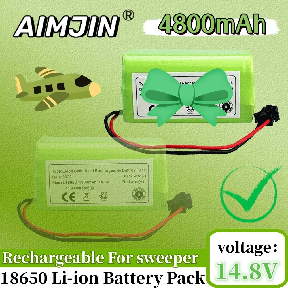 

Newly upgraded Batteria 4S1P SM, 14,8V 4800mAh per Ecovacs Deebot N79 N79 SN 622 Easy RoboVac 11 11S RoboVac 30 ecc.