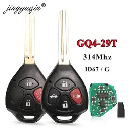 Jingyuqin GQ4-29T 314MHz ID67 klucz do Toyota USA Corolla Matrix 2008-2010 Pontiac Vibe pilot Car Key Fob 4 przyciski