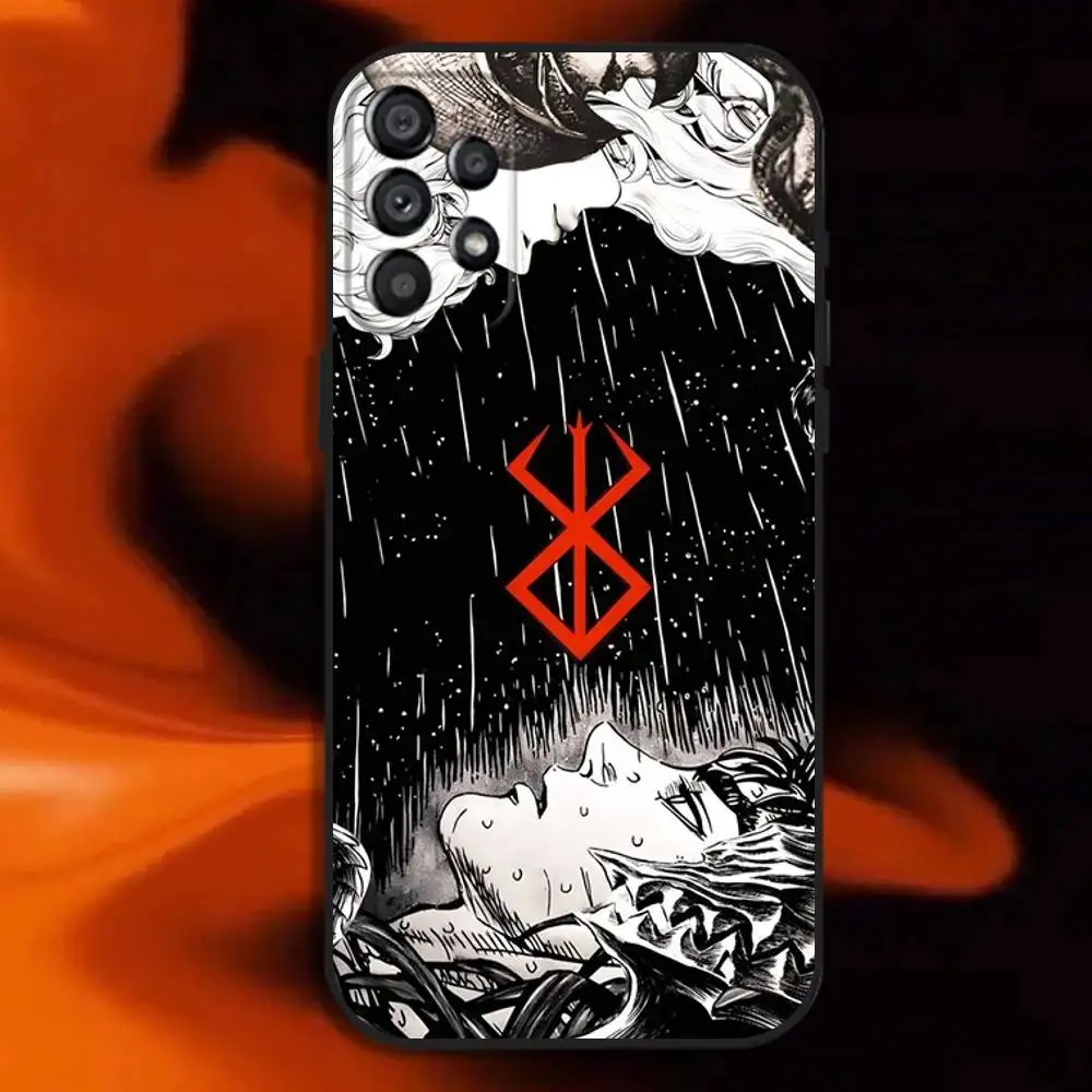Чехол для телефона Berserk Guts Anime для Samsung Galaxy A20, A21s, A22, A31, A32, A52, A53, A72, 73, A80 Soft Black Cover