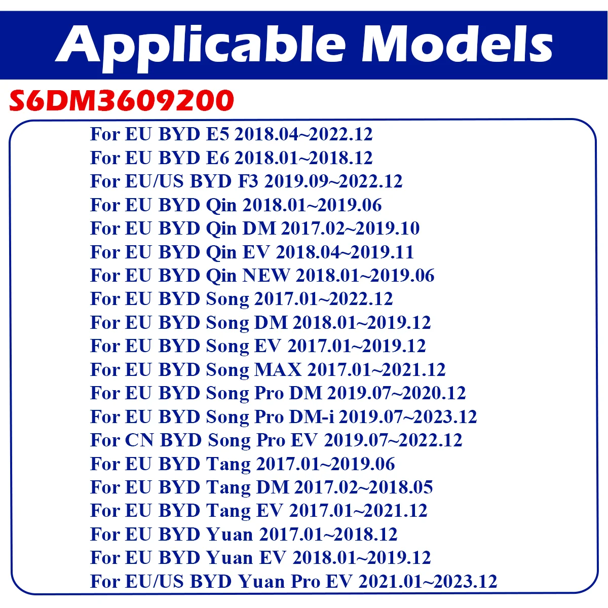 S6DM-3609200 TPMS Tire Pressure Sensor For BYD E5 E6 Qin DM EV New Yuan EV Song Pro Max Tang DM EV Song DM S6DM3609200 433MHz