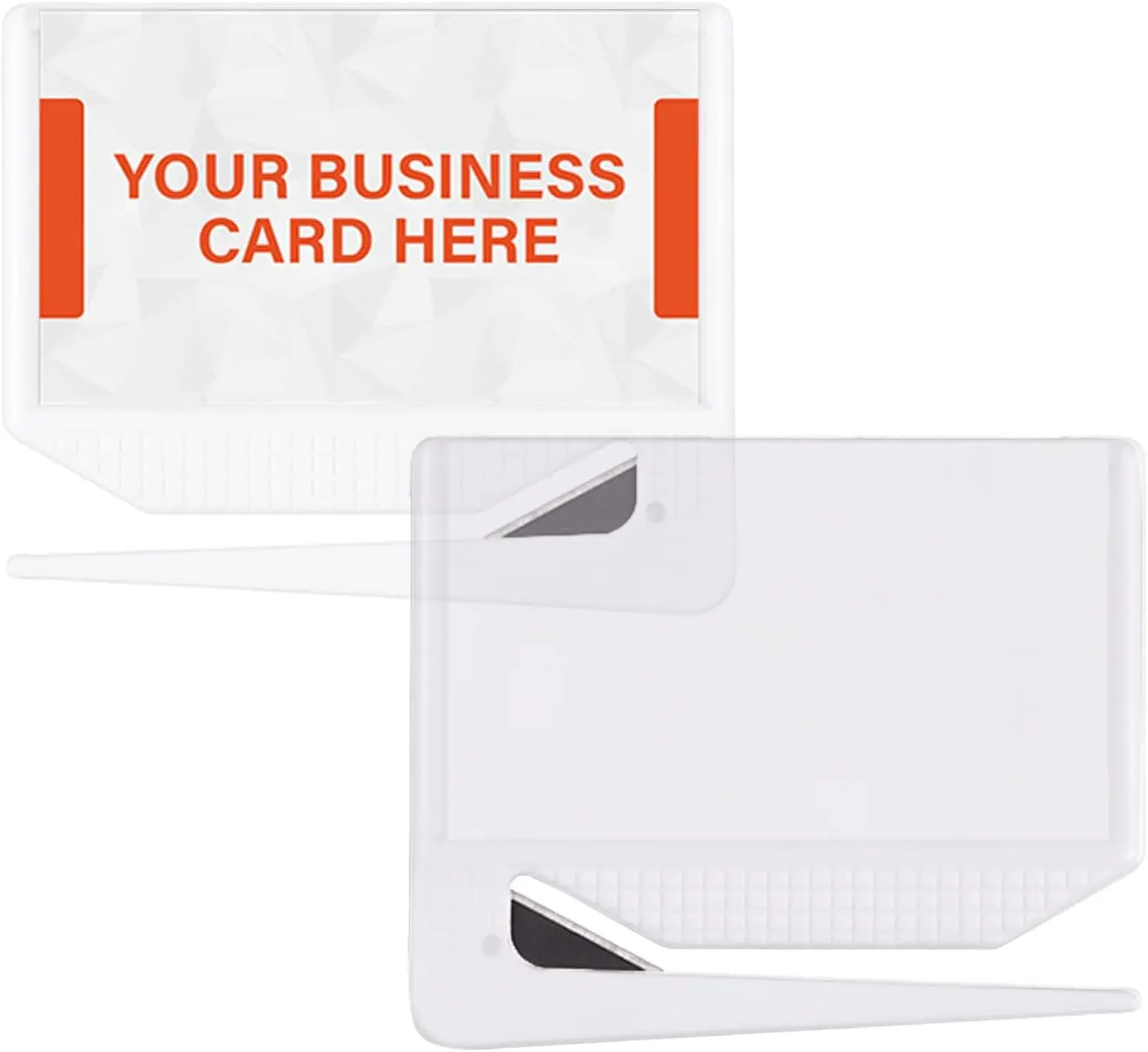 

Professional Business Card Letter Openers - 100 Pack Clear Promotional Office Tool with Card Insert