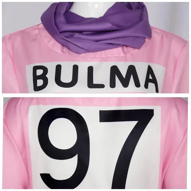 Nuevo Disfraz de Cosplay de Halloween 2026, Disfraz de Anime de Bulma para Adultos, Uniforme, Vestido Rosa Kawaii, Conjunto de Bolso, Traje para Fiesta de Carnaval para Mujer AABA