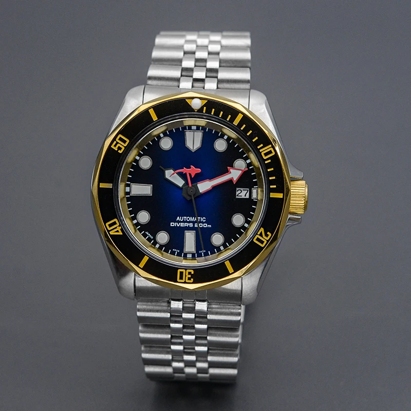 Nieuw ontwerp SKX007 herenhorloge Fit NH36 Automatisch uurwerk 316L roestvrij staal saffierglas 200M waterdicht horloge Horloge
