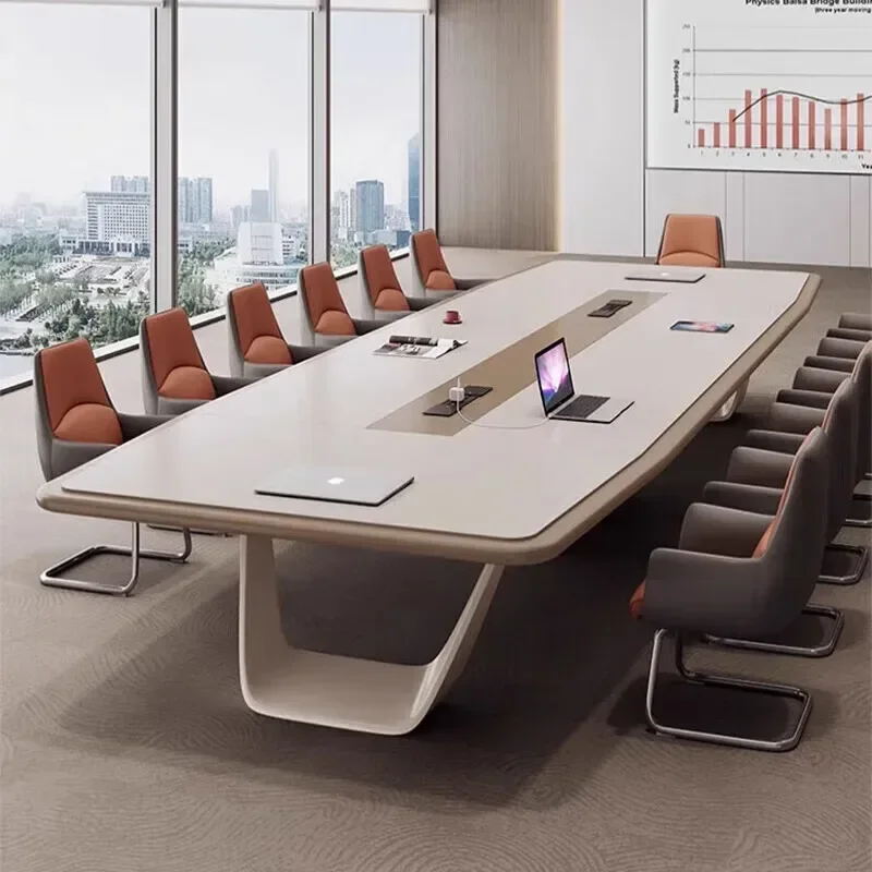 Painting Conference Long Table Large and Medium Office Simple Modern Conference Table