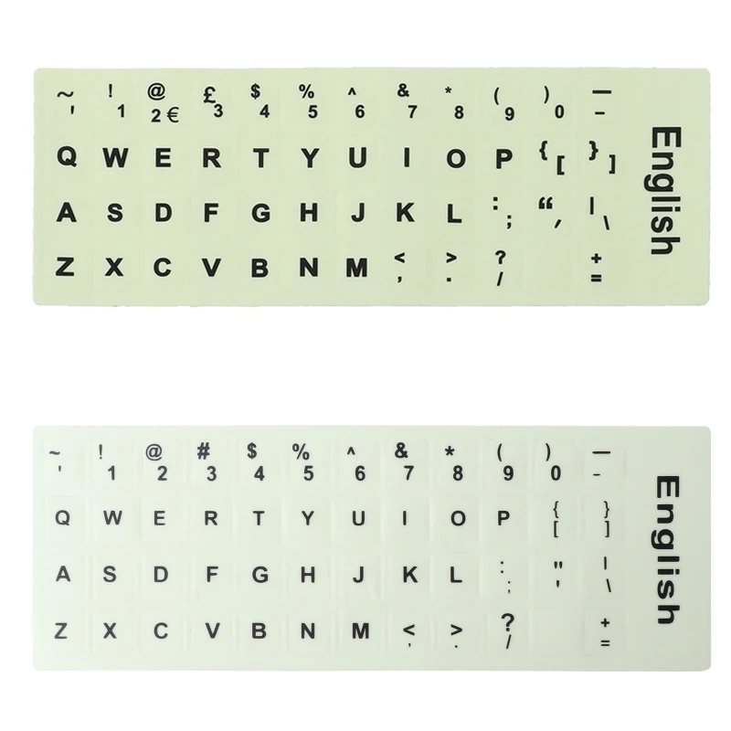 

DN59 Black Letters Fluorescent Keyboard Italian Sticker Button Letters Alphabet Stickers for Laptop PC Computer Keyboards