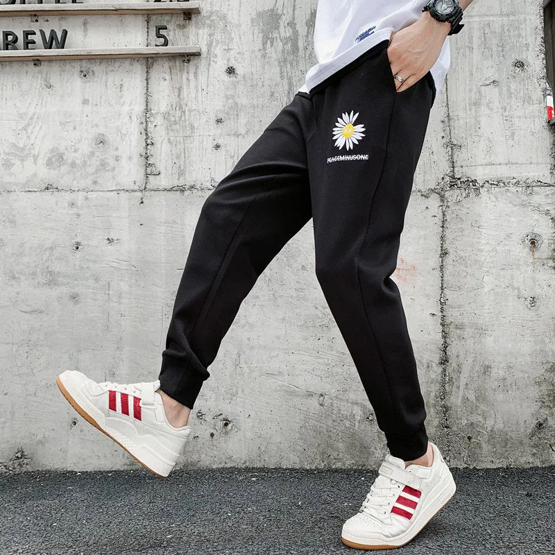Men's casual pants spring and autumn loose and versatile leggings cropped pants trousers joggers