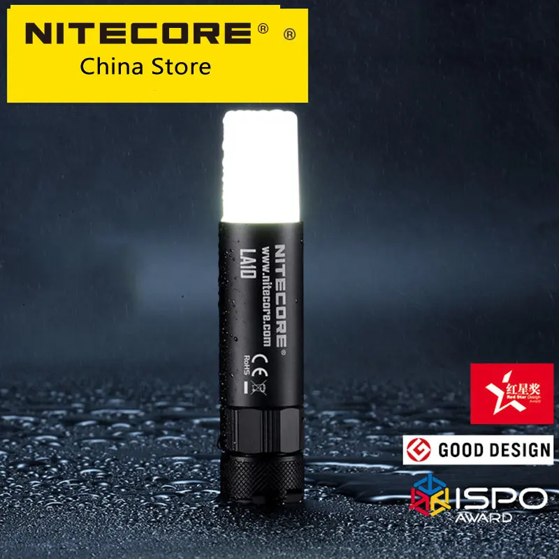 

Внешний светодиодный фонарик NITECORE LA10 мини-фонарь для кемпинга, перезаряжаемая лампа фонарь с питанием от батареи AA, портативное освещение