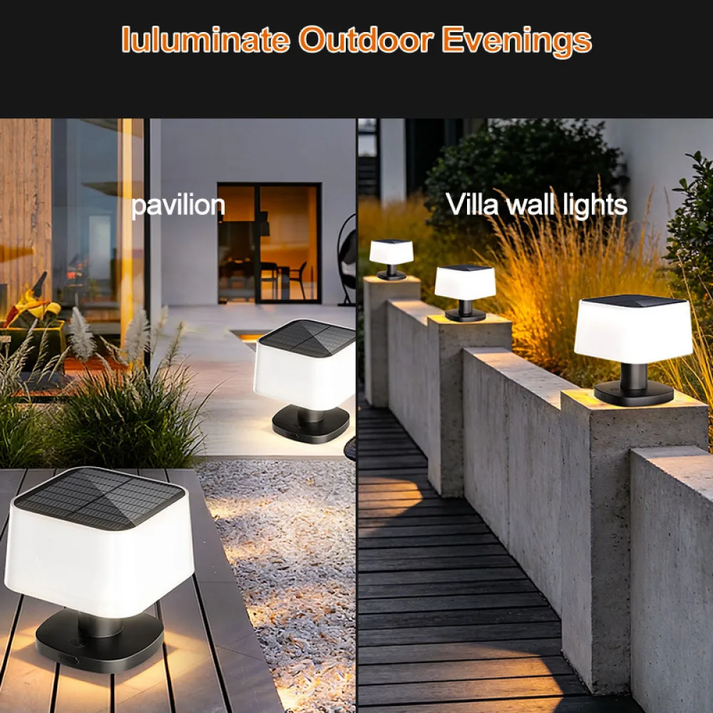 Portable Solar Table Lamp Outdoor LED Garden Patio Lighting Nightlight For Camping Trip Waterproof Atmosphere Decoration
