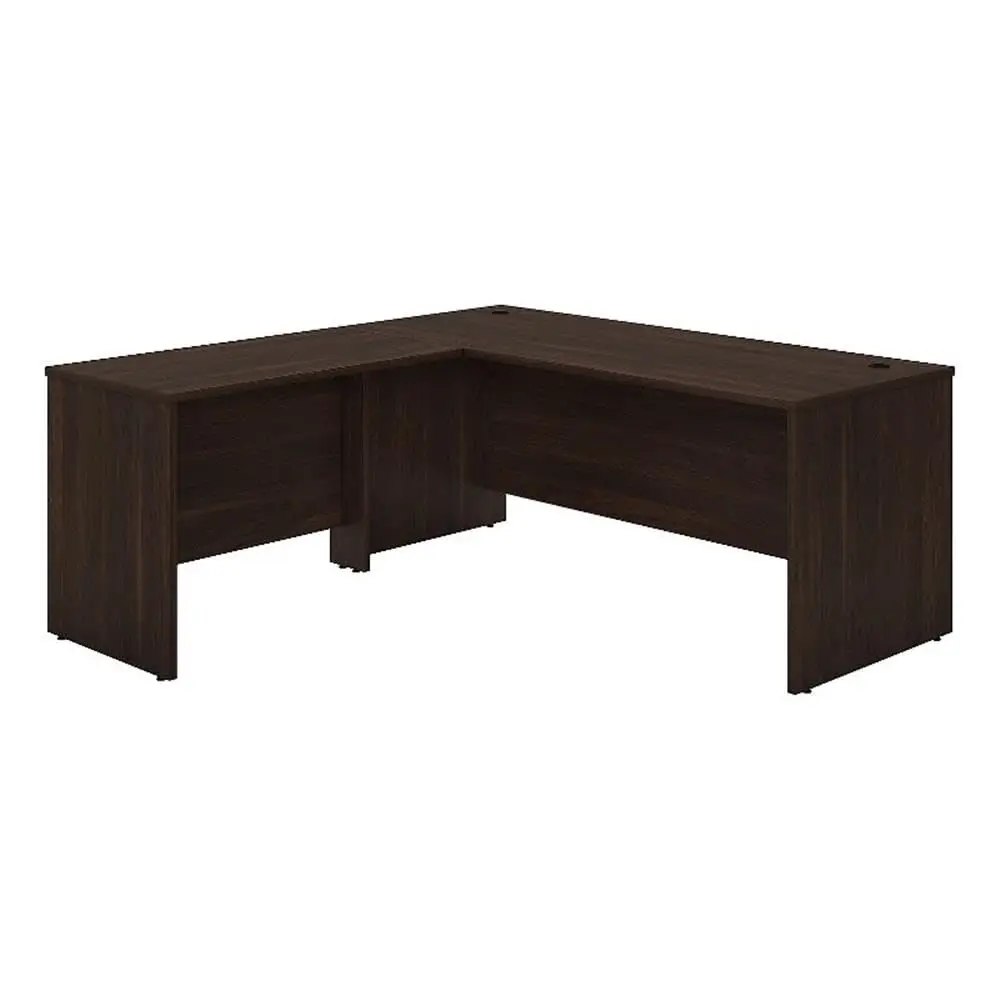 

72W L Shaped Desk with Return Home Office Workstation Black Walnut, Customized