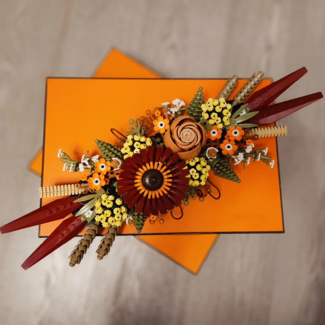 

Moc Bricks, искусственные сушеные цветы, наборы строительных блоков 10314, совместимые с частицами Legoed, подходят для рождественских подарков