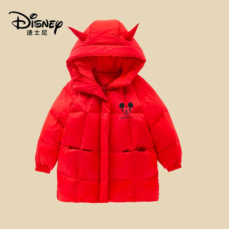 معطف ديزني كيدز ريد داون، منتفخ كرتوني طويل للأولاد والبنات ملابس خارجية شتوية سميكة