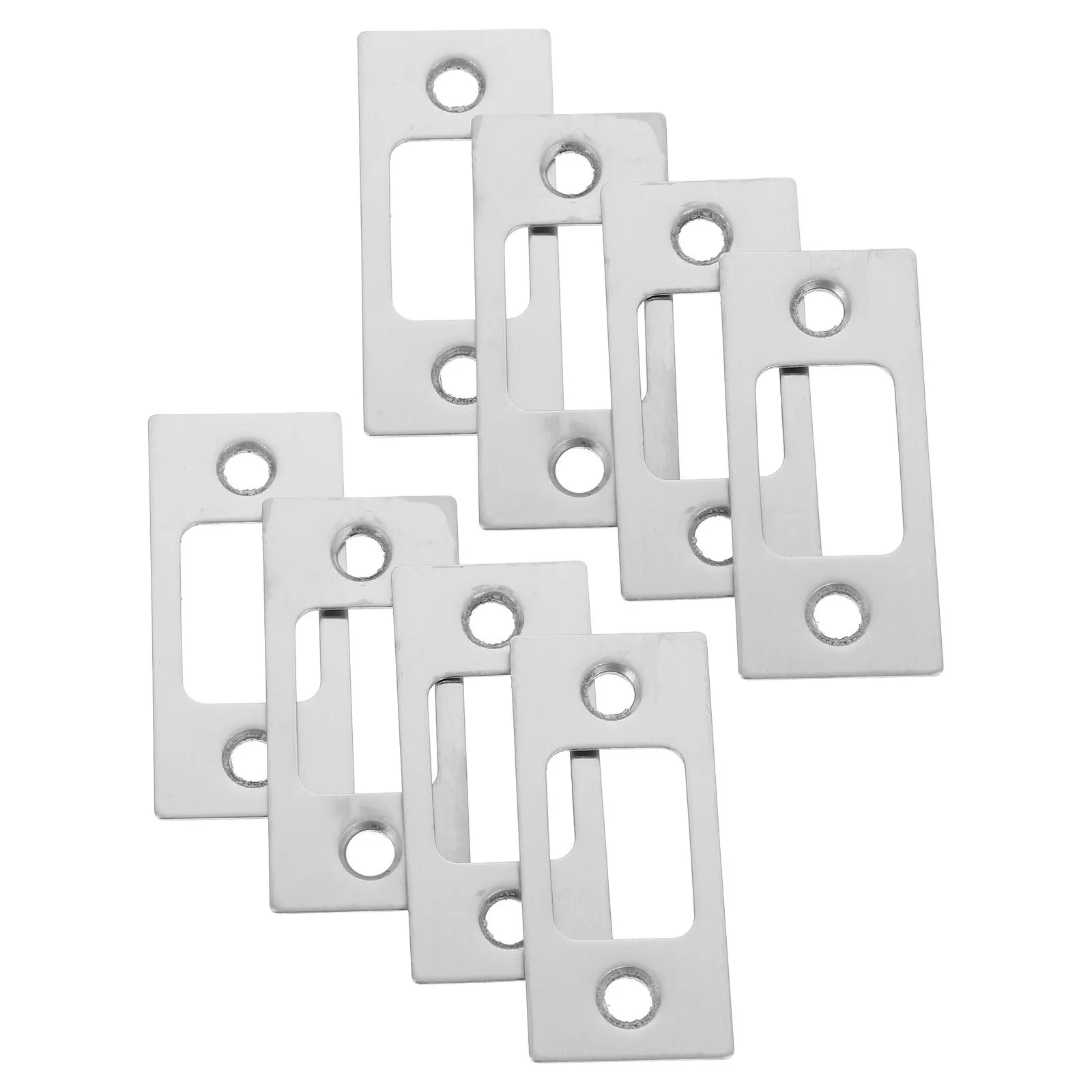 

8Pcs Door Strike Plates Stainless Steel Lock Guard Reinforced Deadbolt Security Plates for Residential Office Public Door Latch