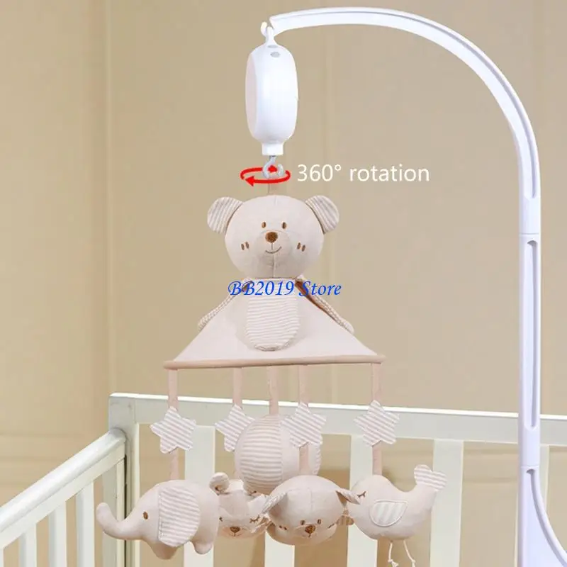 Q0KB Giocattolo per appendere culla mobile, decorazioni per scuola materna, carillon, giocattolo per il monitoraggio del