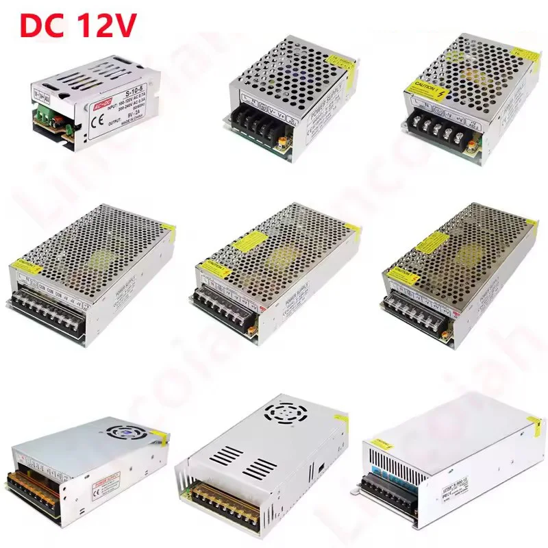 Switching Power Supply DC 12V Light Transformer AC 240V Power Supply Source Adapter SMPS For LED Strip CCTV 1A 2A 5A 10A 20A 30A