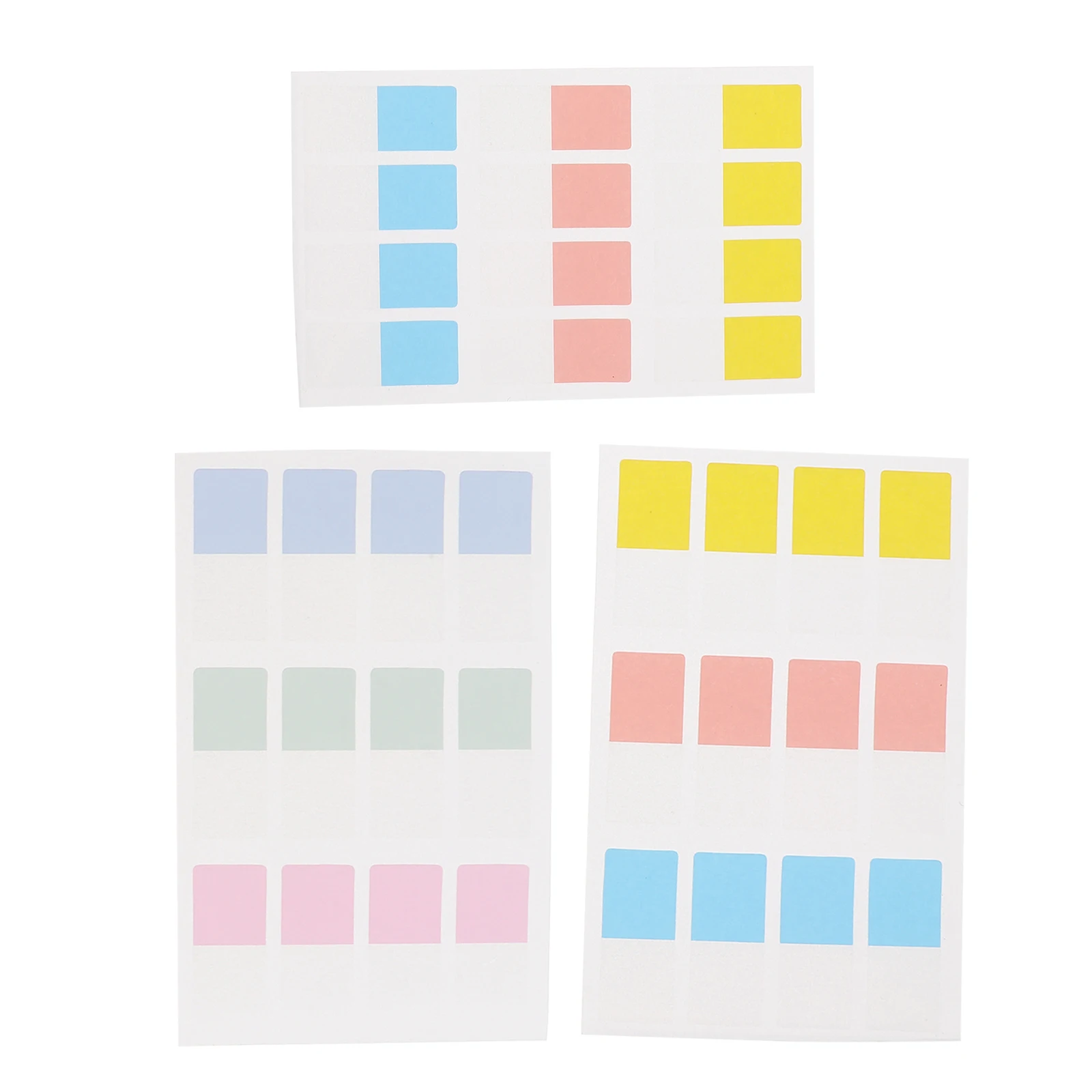 

3 Sets Tabs Students Sticky Memorandum The Pet Fluorescent Film Stickers for Book Writing