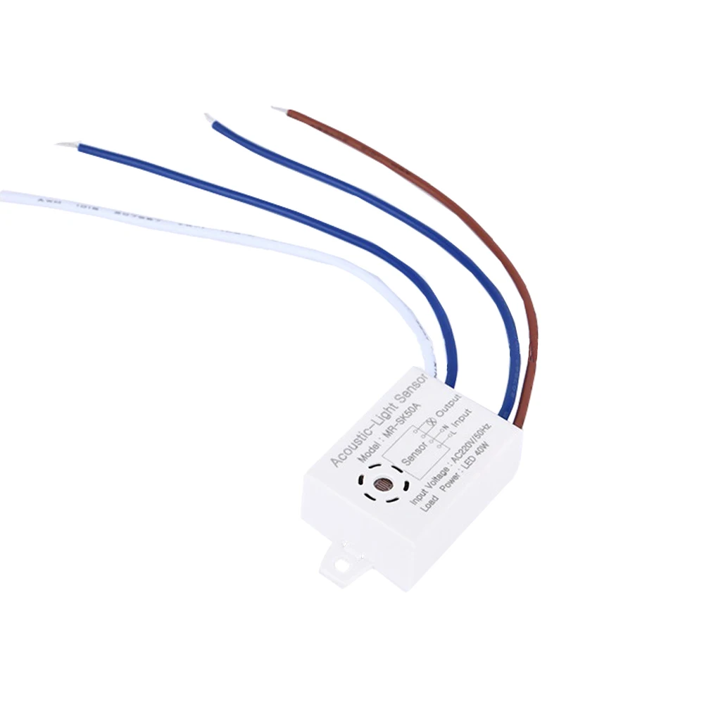 MRSK50A Home Improvement Smart Switch 220V Detector Sound Voice Sensor Intelligent Auto On Off Sound Light Control Sensor Switch