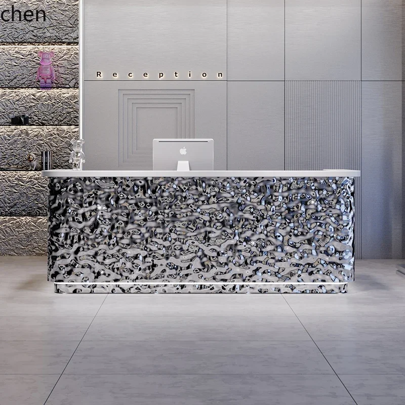 

D16-stainless steel front desk clothing store hairdresser gym checkout page dance studio reception desk pub bar