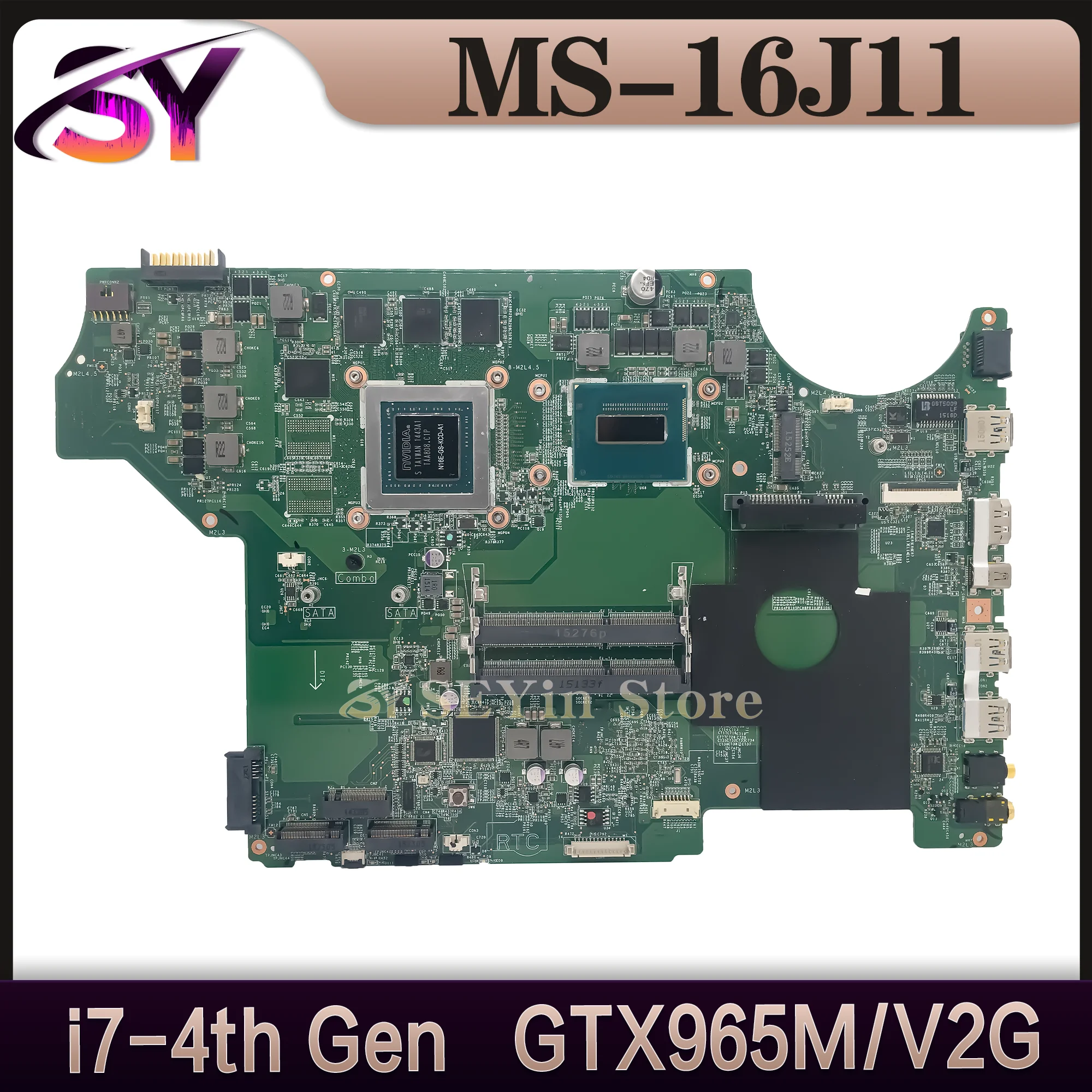 Материнская плата MS-16J11 для ноутбука MSI GE62 MS-16J1, материнская плата i7 4-го поколения GTX965M/V2G DDR3L