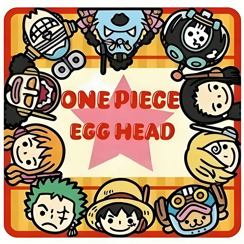 1pc Official Licensed One Piece Egghead Chibi Square Pin Badge Blind Box with Hidden Style,Perfect Surprise Gift for Friends.