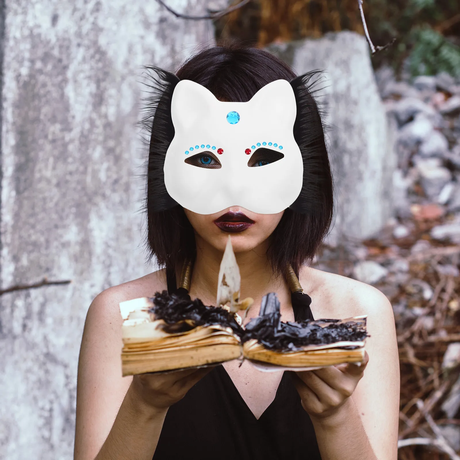 

1 комплект, пустая маска для кошки, неокрашенная бумажная основа для DIY, рисования, ремесла, детей, развитие творчества, маска для лица животного, реквизит для косплея