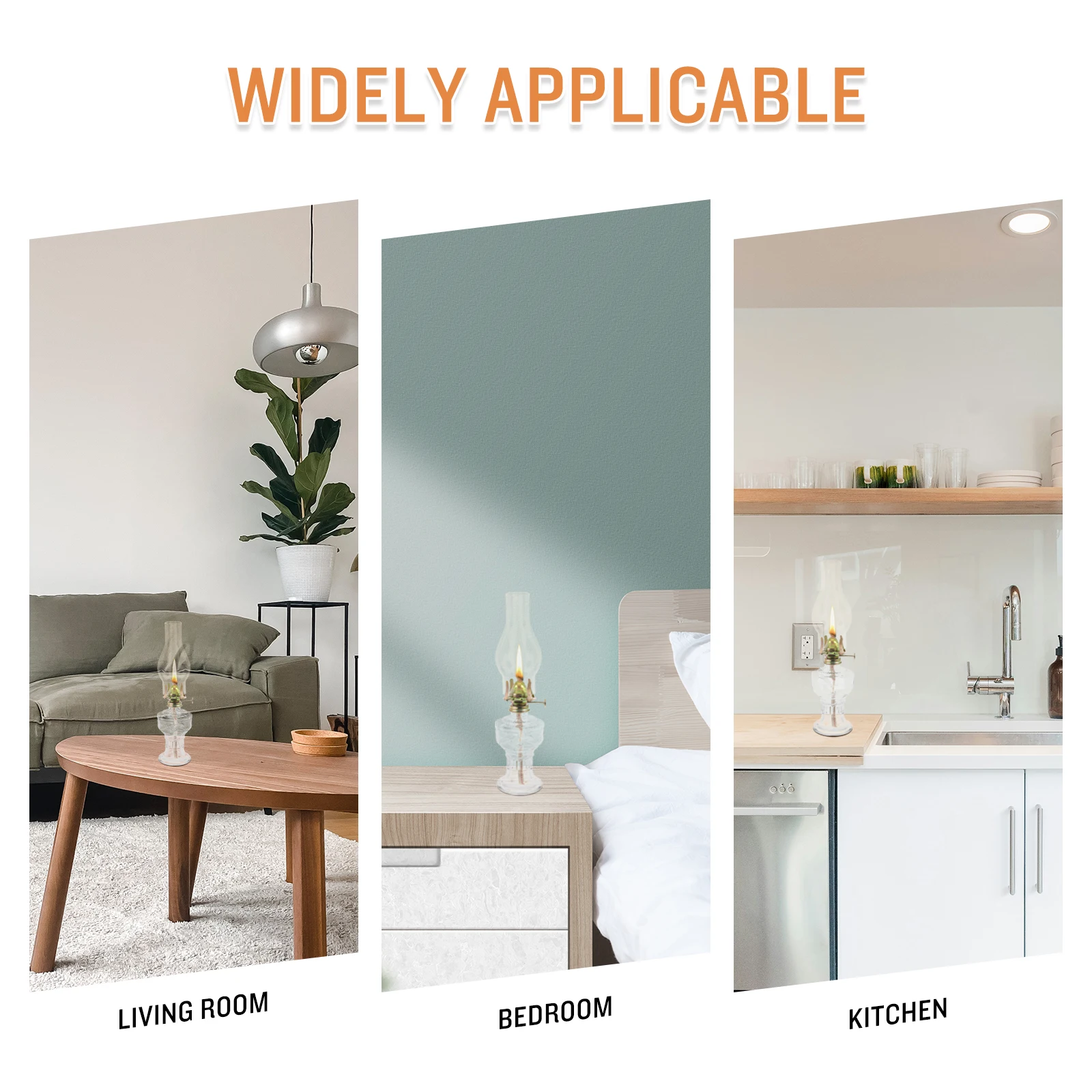 

1Pcs Retro Lamp Glass Oil Lamp for Desktop Decoration Living Room Bedroom Power Outage Emergency Lighting Elegant