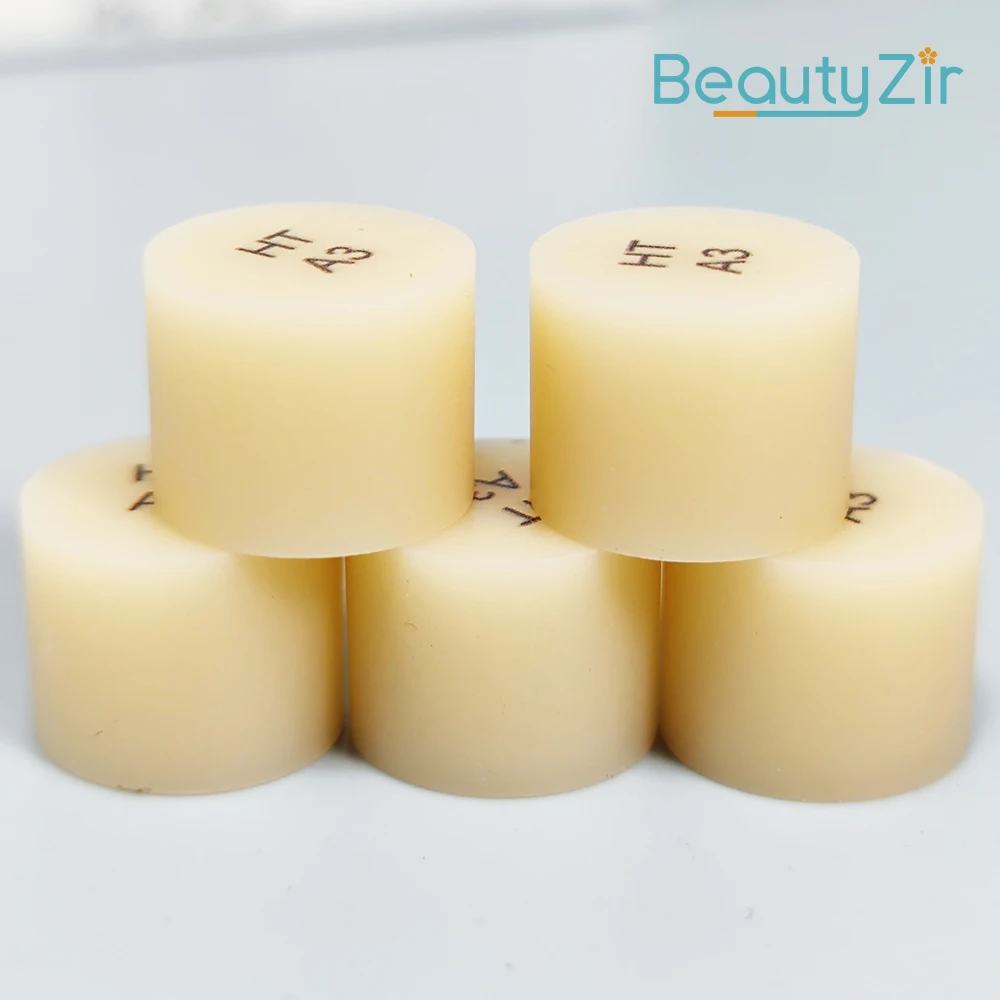 5 Pieces Beautyzir Lithium Disilicate Press Glass Ceramic Ingots Dental Materials Pressing Disilicate Lithium Blocks HT/LT