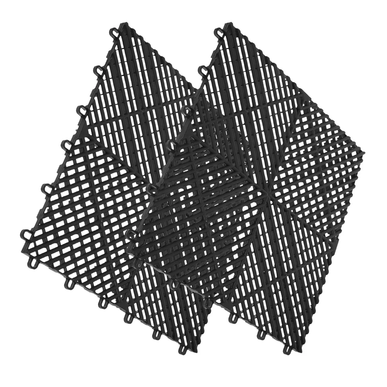 

2 шт. Взаимосвязанные дренажные решетки-коврики, нескользящая пластиковая напольная плитка для ванной, душа, бассейна, террасы, автомойки, водонепроницаемое напольное покрытие