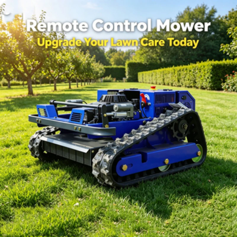 Customized Water‑engineering remote control lawn mower, weed trimming for dam slope‑protection, wear‑resistant track fit