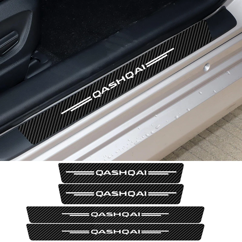 4X For Nissan Qashqai J10 J11 J12 2013 2015 2016 2017 2018 2019 2020 2021 Qashqai Emblem Car Door Threshold Sill Sticker