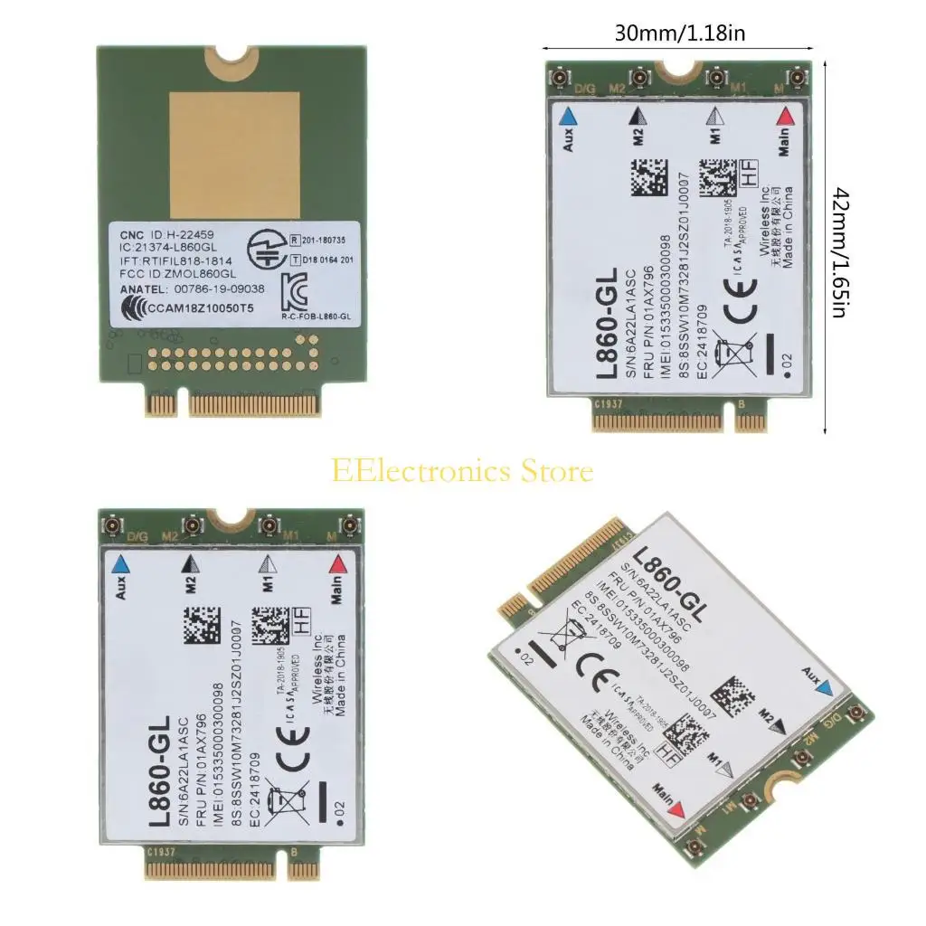 

B03C Fibocom L860-GL WWAN 4G Wireless Card Replacement NetworkAdapter for X1 Carbon 7thGen,P43s, T490