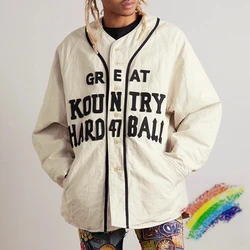 Kapital Koutry Cotton Linen Canvas Baseball Coat Jacket Women Men Thickened Embroidery Flocking Towel Clothing