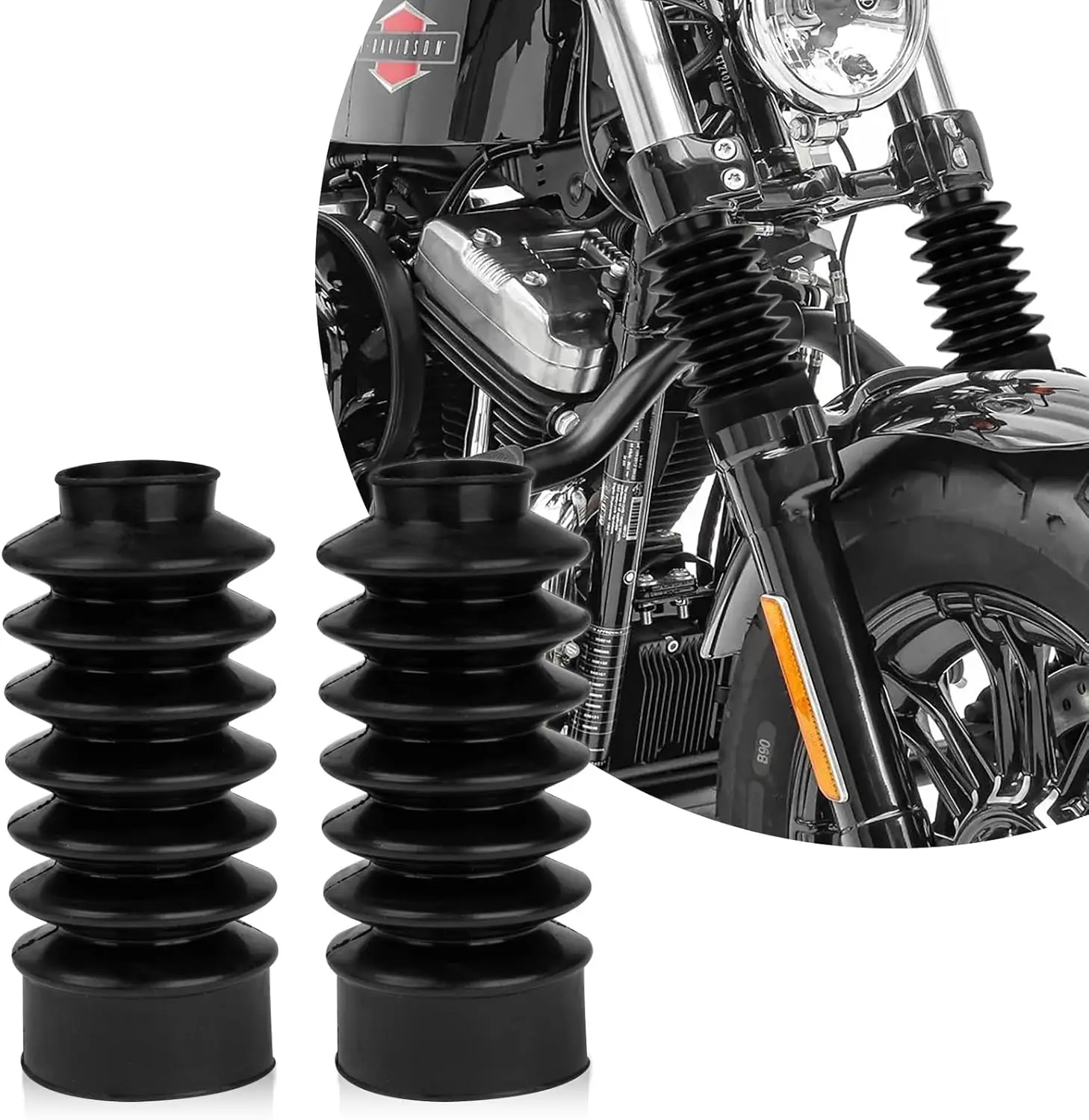 2PCS Front Fork Covers Guards Rubber Gaiters Gators Shock Boots Shock Absorber Covers Protector For CG125 CG150 Motorcycle Parts