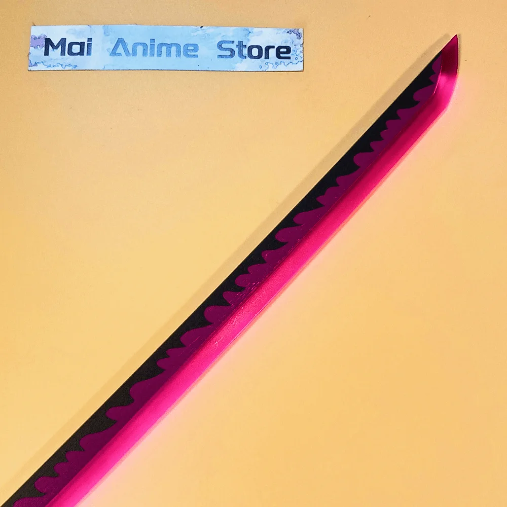 40インチの明るいピンク色の光る刀、実物大の刃、侍の刀、日本の刀、アニメコスプレの小道具、非鋭利な玩具ギフト