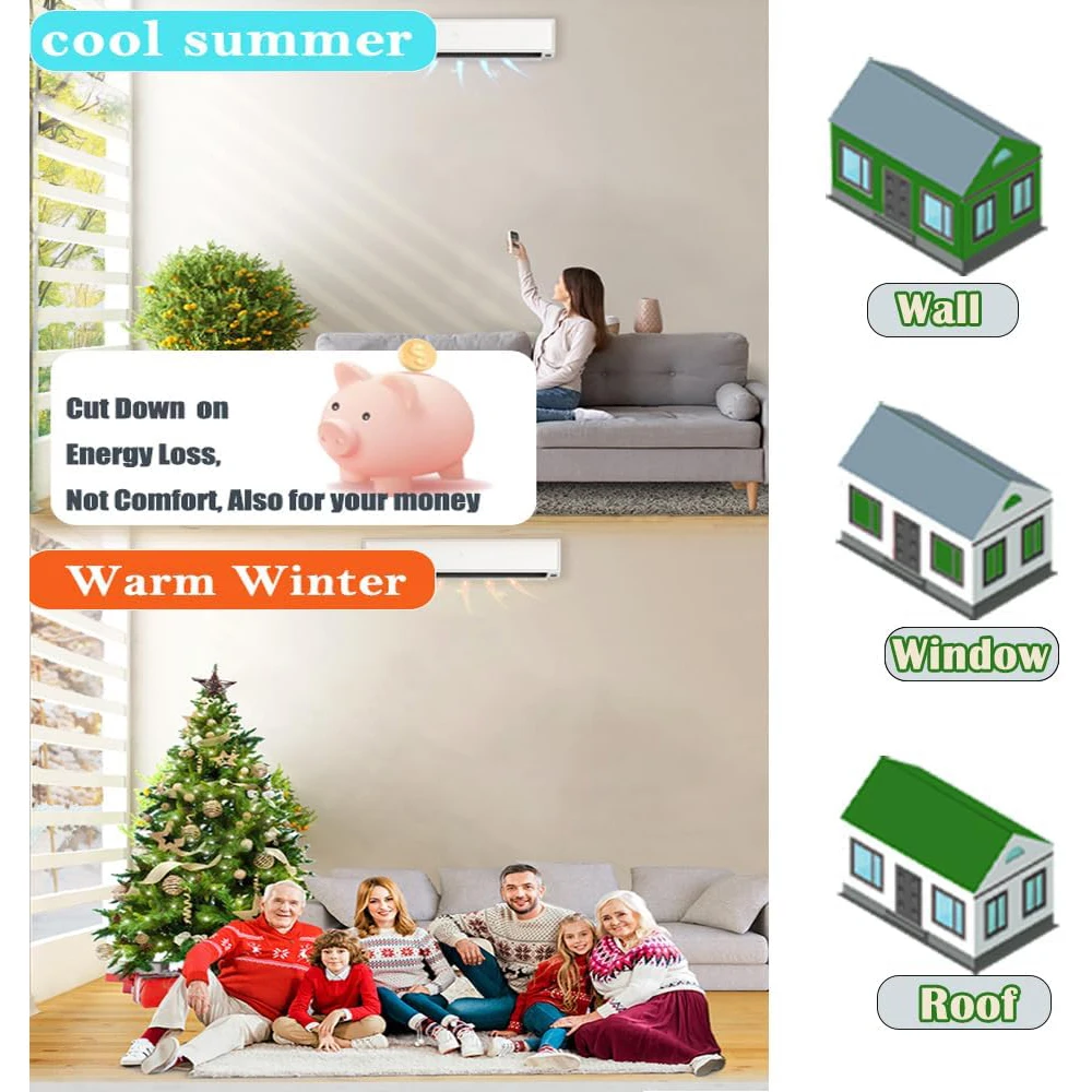 Reflectix Insulation 0.6mx5m Double Bubble Reflectix Thermal Foil Insulated for RV Window Garage Door Insulation for Summer Heat