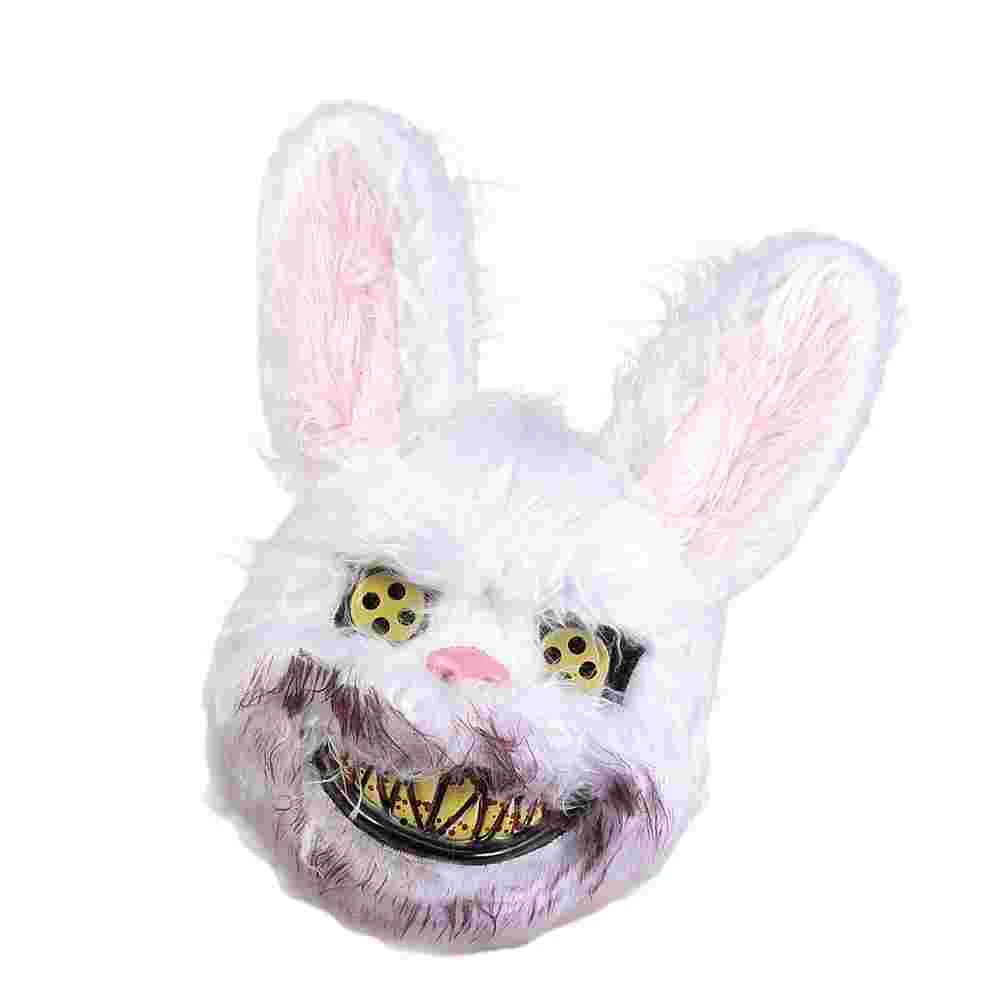 Halloween Party Mask Face Masquerade Glowing Bloody Rabbit Funny Headgear Luminous