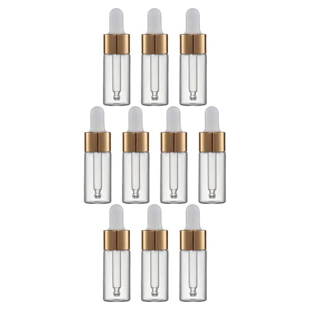 

10 шт. многофункциональных портативных стеклянных флаконов-капельниц для эфирных масел и парфюмерии, многоразовые, для путешествий, маленькие, герметичные