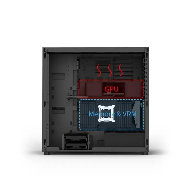 C700W full tower workstation chassis, three-dimensional air duct, full specification main board single power supply