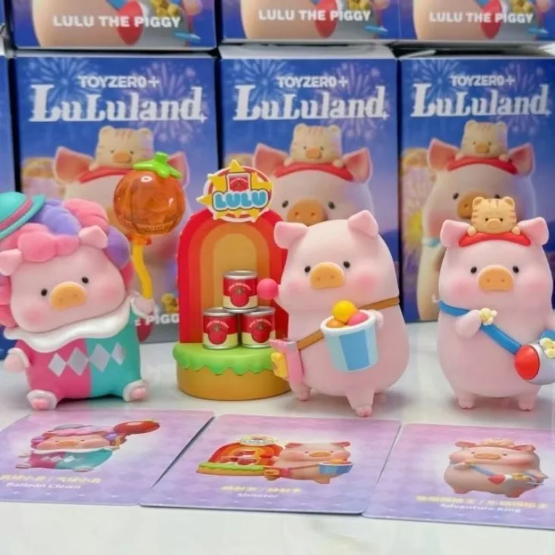 En Stock TOYZERO LuLu el cerdito LuLuLand caja ciega juguetes muñeca LuLu caja misteriosa payaso cerdo modelo fantasía carrusel regalos Juguetes