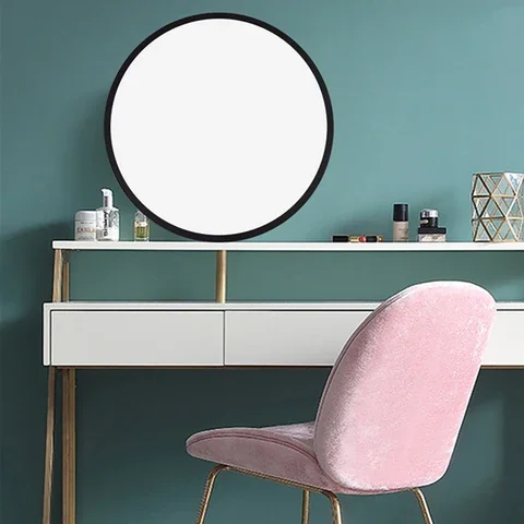 25cm Round Moon Makeup Mirror with LED Night Light Cosmetic Mirror Bedroom Night Lamp Makeup Supplies