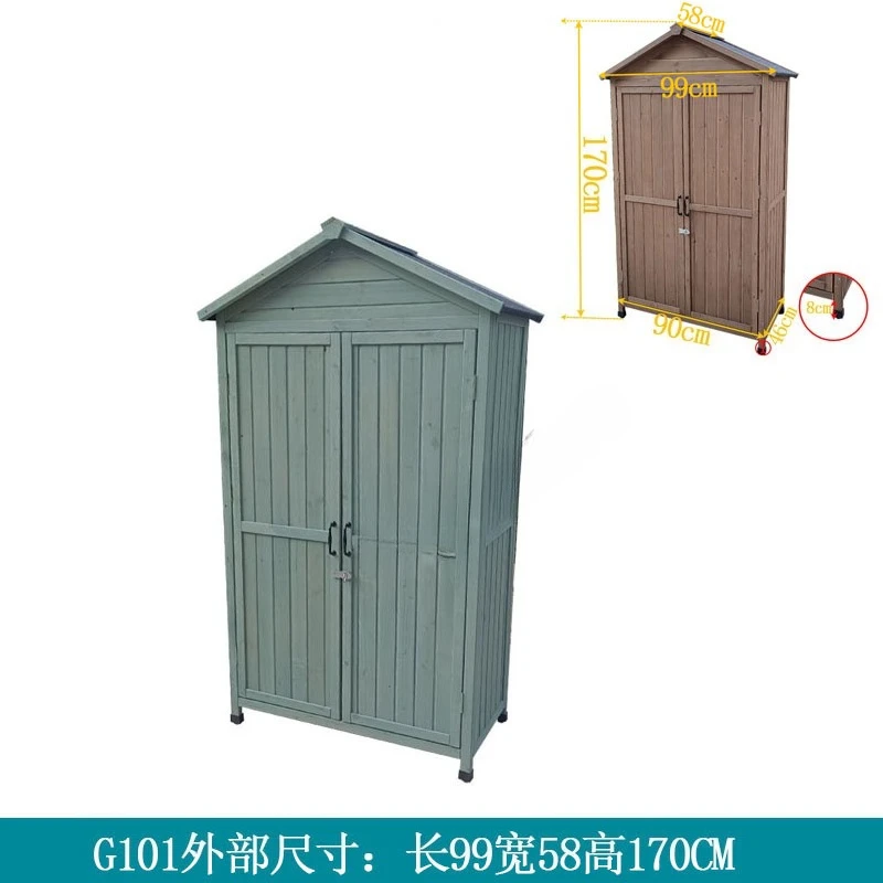 Outdoor waterproof storage cabinet, organize storage box, large cabinet, balcony shoe cabinet, pastoral sundry cabinet