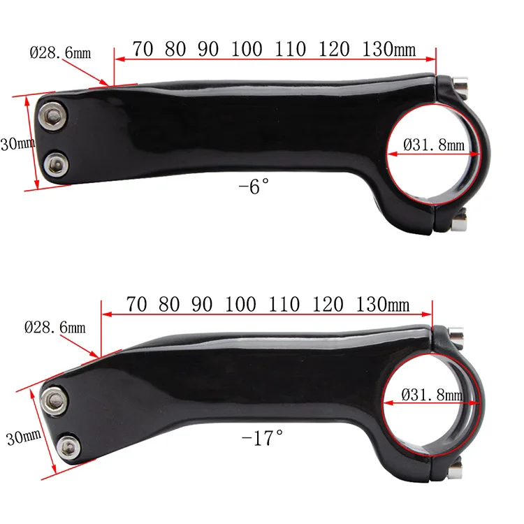 Neue T1000 Carbon MTB Mountainbike 6/17 Grad 31,8 MM Rennrad Carbon Power Positive und Negative Vorbau fahrrad Teile – Detail 11