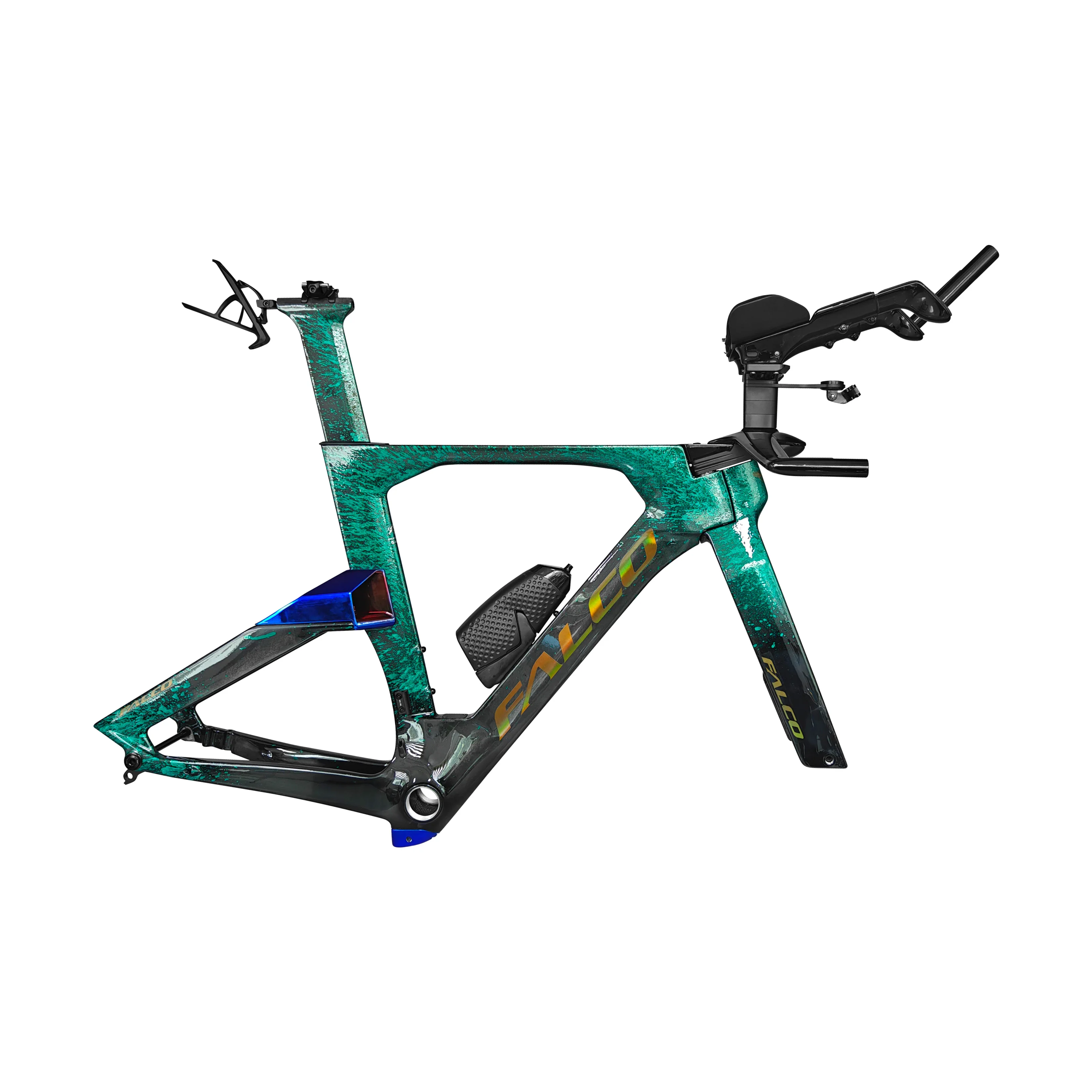 FALCO High End Time Trial Full Carbon Fiber TT Frame T918 Green Wind Glossy