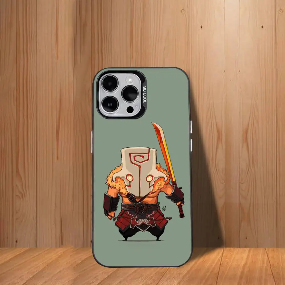 حافظة هاتف C-Cool D-Dota 2 لهاتف iPhone 17,16,15,14,13,12,11,Mini,Pro,SE,MAX غطاء أبيض غير لامع مقاوم للصدمات