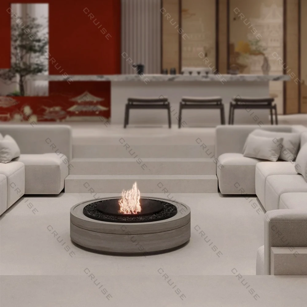 

CRUISE Outdoor Wood/Gas/Atomization/Electronic/Alcohol Stove Core Custom Freestanding Round 1500mm Stainless Steel Mesh Fire Pit